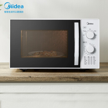 美的（Midea）3-5人用 快捷微波炉 360°转盘加热 旋钮操控 精准控温 五档火力 23升M1-230E 【ZMD安心系列】