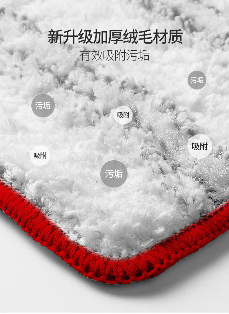 好媳妇免手洗懒人平板旋转拖把不锈钢干湿两用地拖易洁40cm自滤平推HD-7013