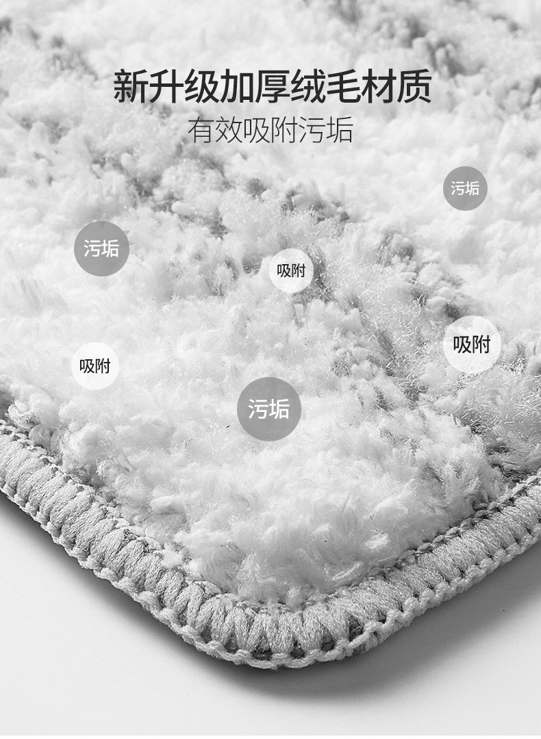 好媳妇免手洗平板旋转拖把不锈钢干湿两用拖地神器易洁35cm免洗平拖AGW-5841