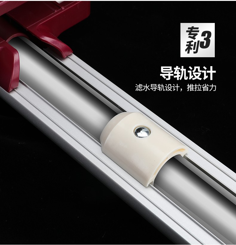 好媳妇免手洗平板旋转拖把不锈钢干湿两用拖地神器易洁40cm免洗平拖AGW-5842