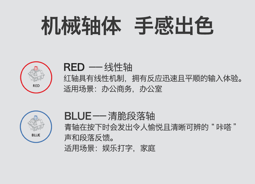 罗技（Logitech）K835机械键盘 有线键盘 游戏办公键盘 84键 黑色 TTC轴 青轴