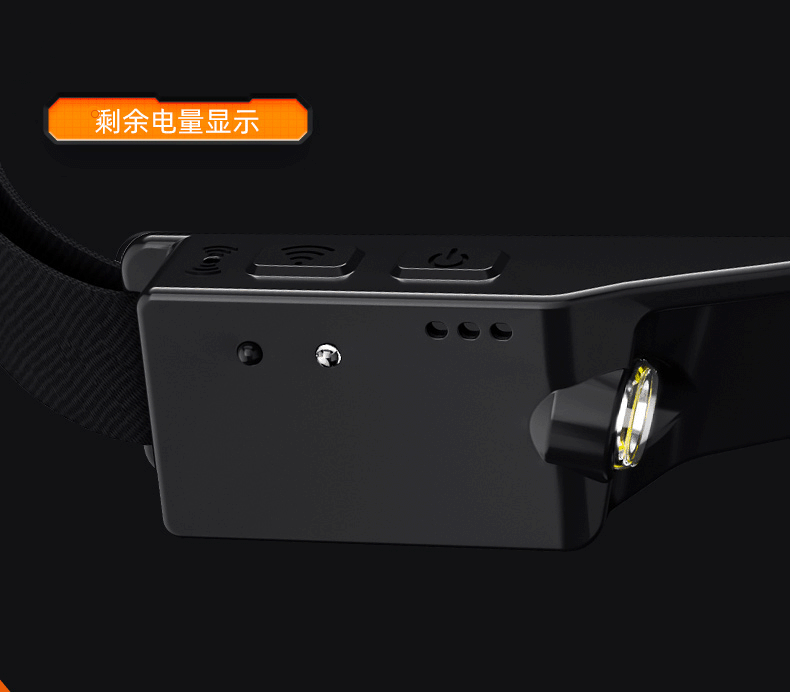 神火（supfire）LED强光头灯USB充电感应式户外运动头戴手电筒HL76