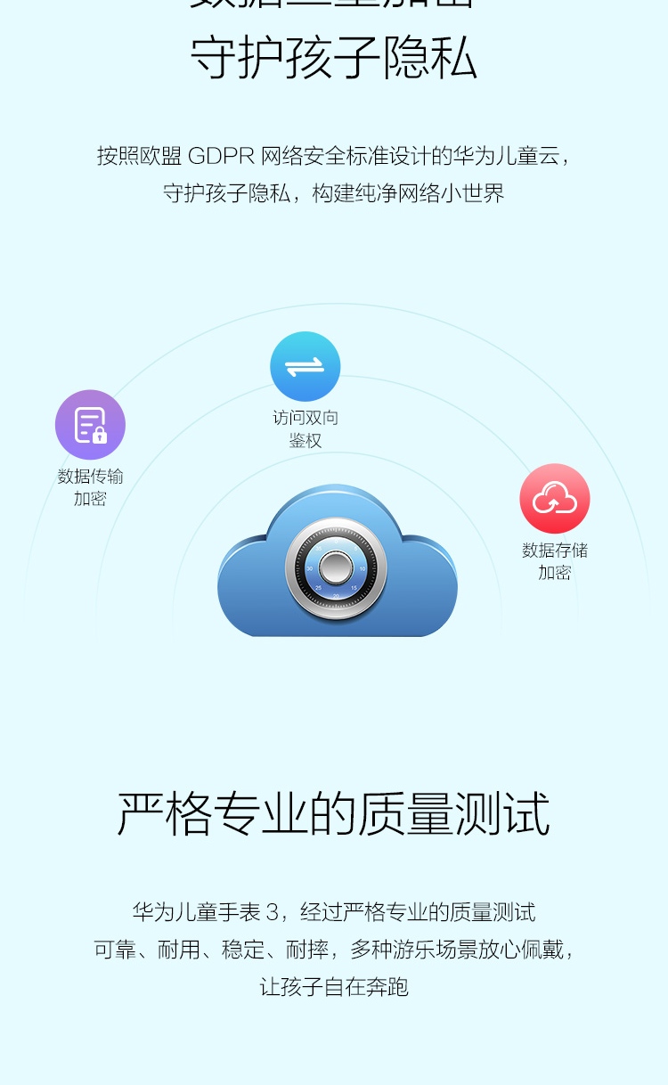 华为（HUAWEI）儿童电话手表 3 七重精准定位/防水/拍照分享/一键呼救 移动2G通话 星云粉