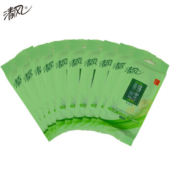 清风 绿茶湿巾独立包装10片绿茶柔湿巾10包100片BWAG10