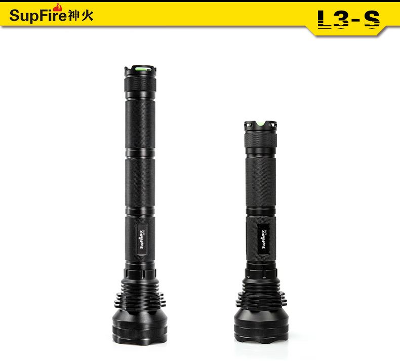 神火（supfire）L3-S 强光防水远射定做LED手电筒充电26650长款远射