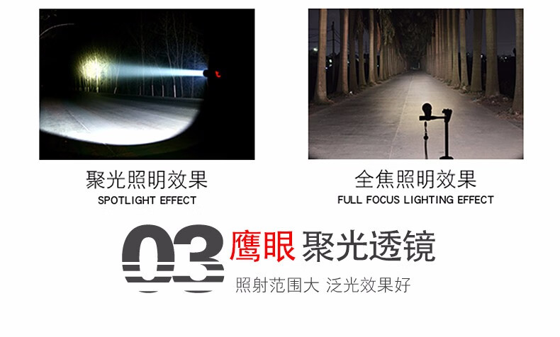 神火（supfire）F11-T 强光手电筒定做 变焦远射USB充电式 便携 户外探照灯