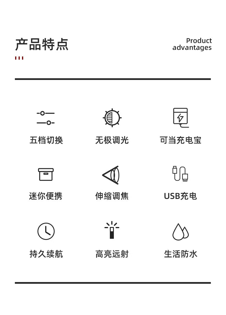 神火（SupFire）S11-D强光手电筒USB直充多功能LED小手电高亮防身远射家用户外应急灯S11-D强光手电筒