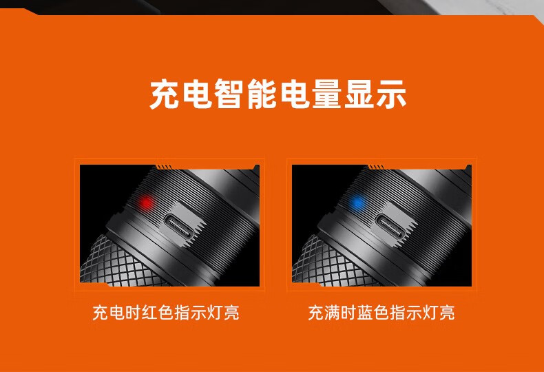 神火（supfire）L6-U 强光手电筒 超亮LED户外远射应急灯USB充电