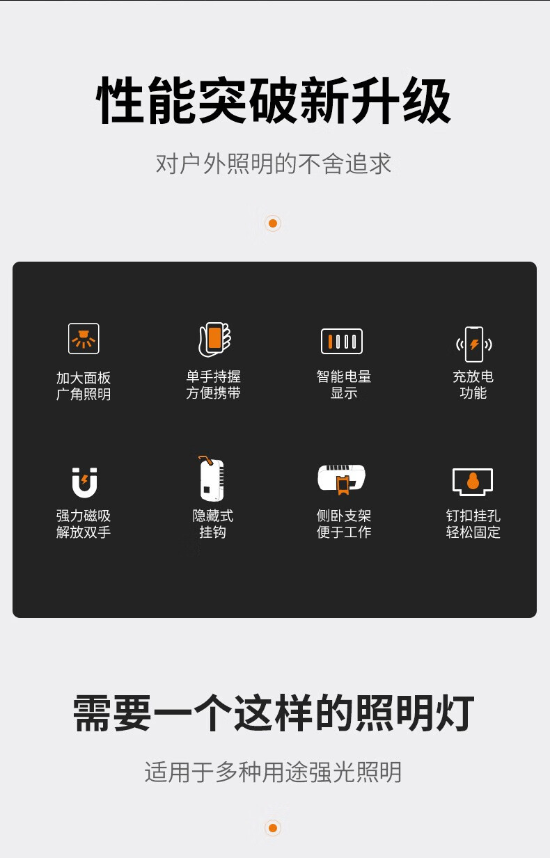 神火（supfire）G21户外强磁汽修灯可充电led强光机床工作灯修车强光亮便携工作灯应急灯