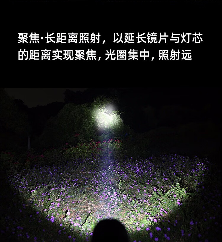 神火（supfire）F15-T强光手电筒led可充电便携迷你户外高亮远射变焦便携定做小户外灯