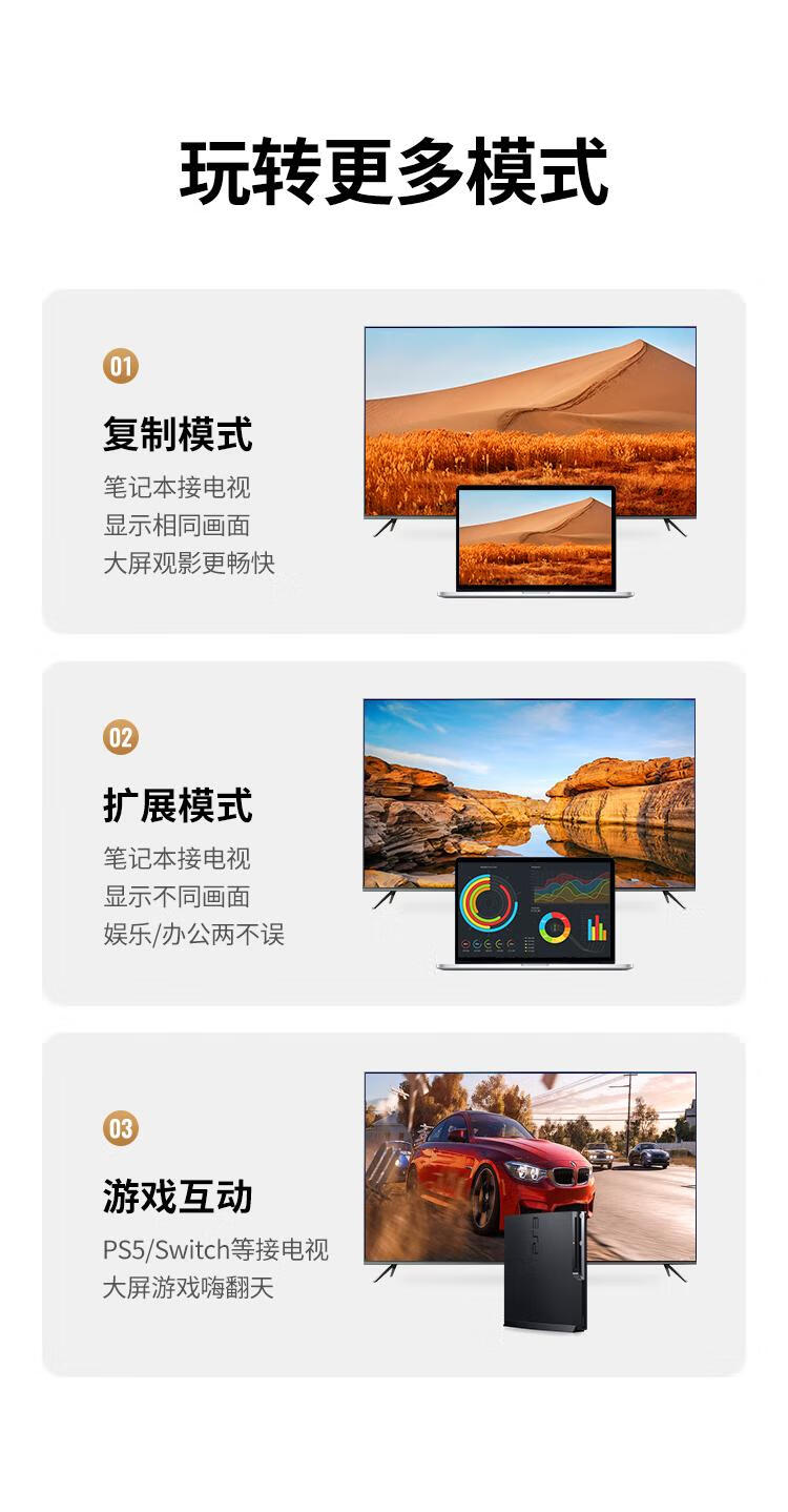 绿联 HDMI线2.0版 4K60Hz数字高清线 连接投影仪3D视频数据连接线 1.5米 50107
