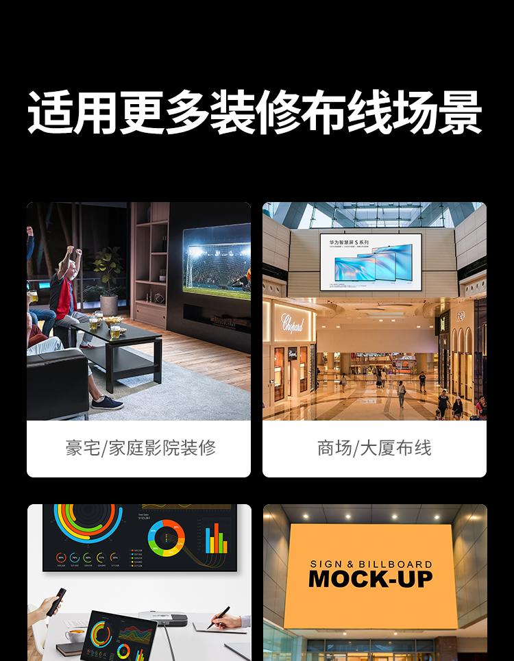 绿联 HDMI线2.0版 4K60Hz数字高清线 连接投影仪3D视频数据连接线 1.5米 50107