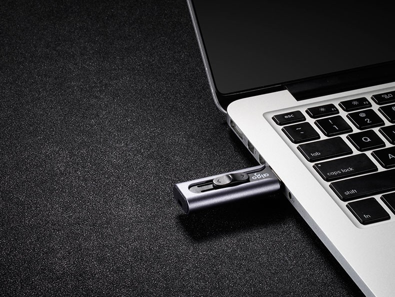 aigo爱国者U335 优盘 高速USB3.0 大容量金属迷你U盘 推拉伸缩商务学生优盘 128G