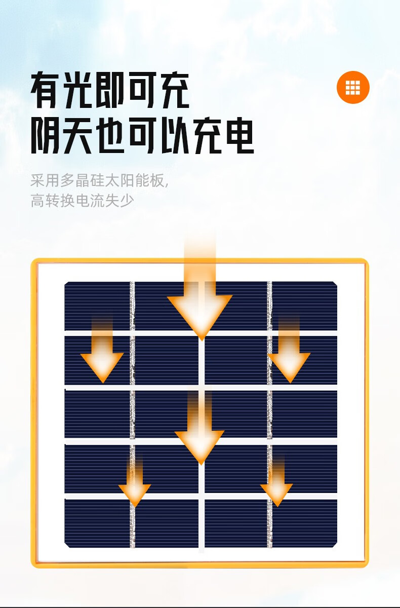 神火（Superfire）太阳能充电投光灯手提式可移动便携户外超亮防水露营灯应急照明强光探照灯 FS2-A