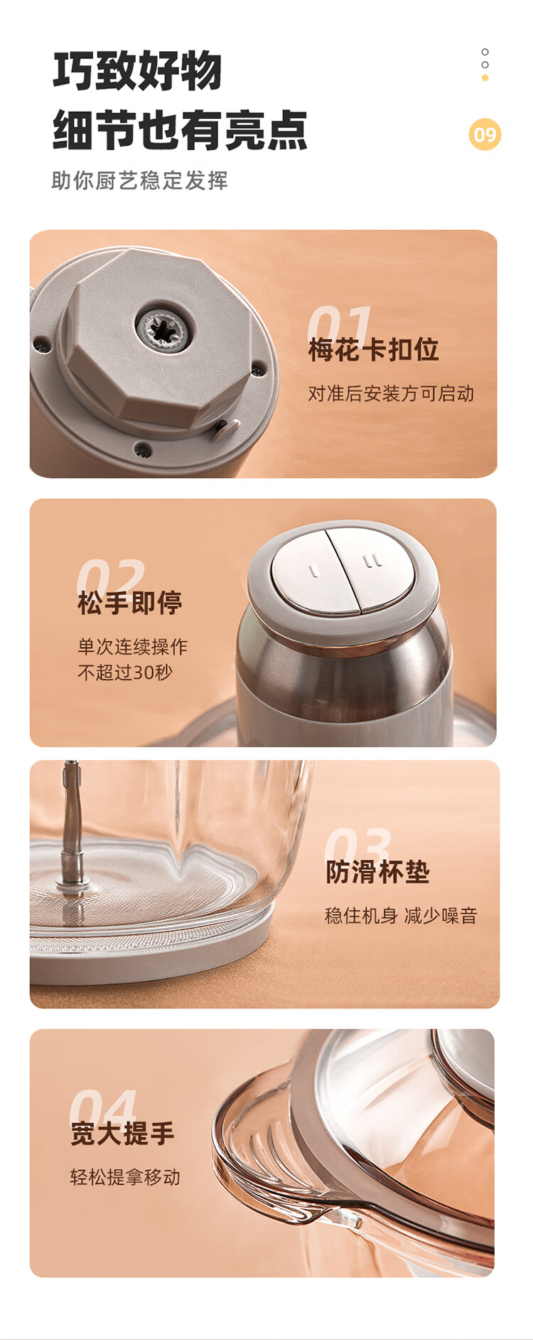 小熊（Bear）绞肉机 QSJ-D03D7 2L 家用 绞馅机 碎肉机  电动多功能料理搅拌机打肉机饺子肉馅蒜蓉机 搅肉机