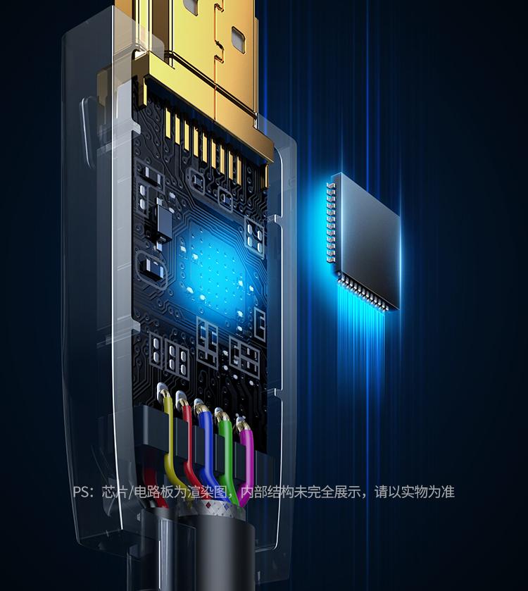 绿联 HDMI转VGA线 高清视频转换器转接头通用机顶盒电脑连接显示器投影仪1.5米扁线 40267