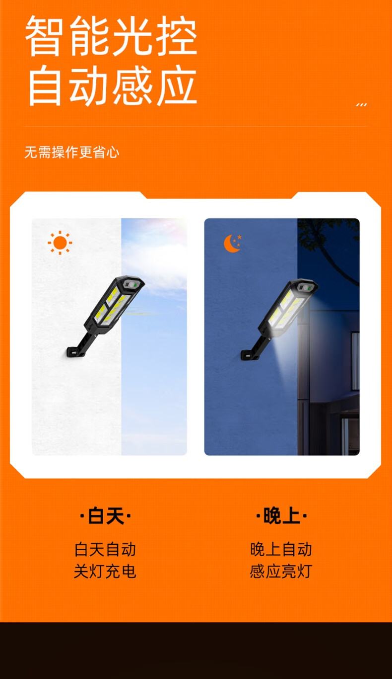神火（Superfire）太阳能户外灯庭院人照明亮防水一体式路灯FF9-A