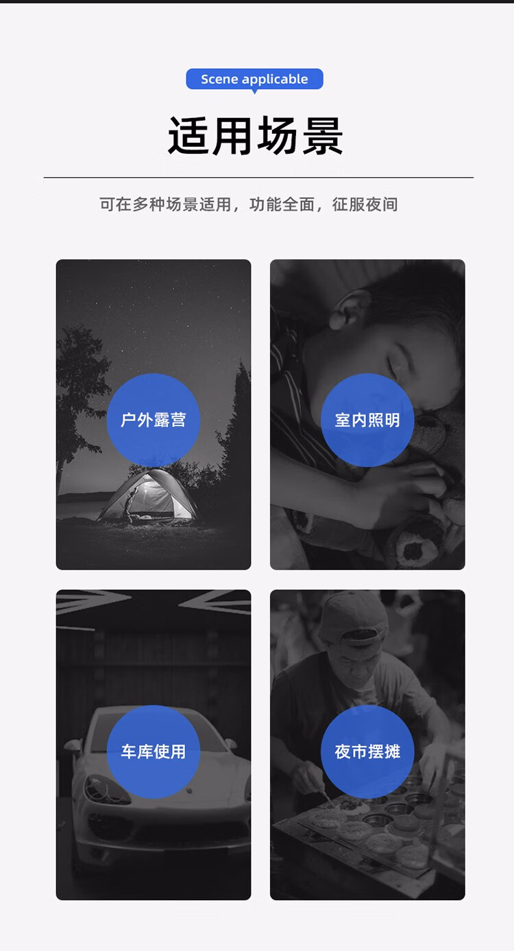 神火（supfire）T20地摊灯夜市灯挂灯充电应急灯家用照明超亮摆摊营地灯灯泡LED户外帐篷露营灯强光