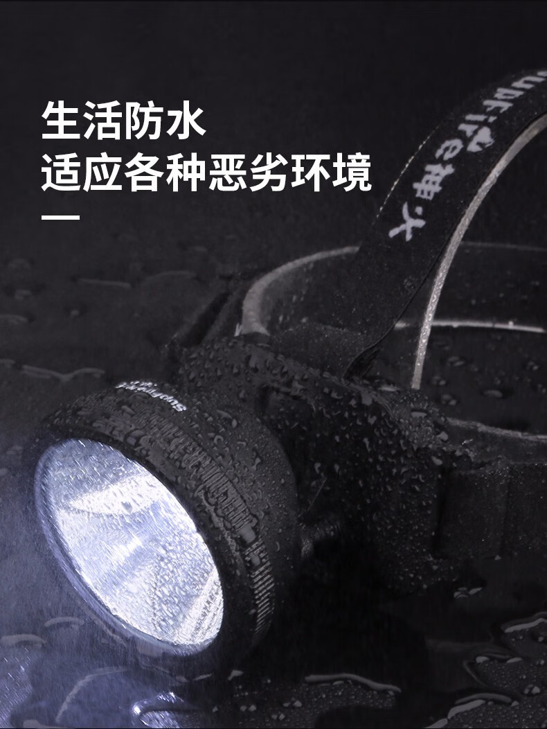 神火（supfire）HL12头灯强光远射充电式大头夜钓灯LED灯头戴式探照灯应急灯