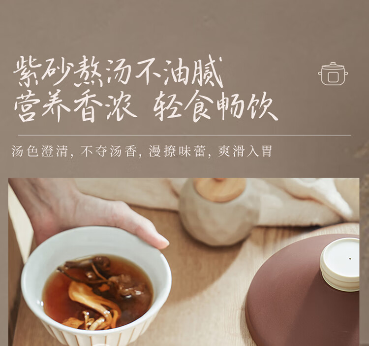 小熊（Bear）电炖锅 DDG-D40B1煲汤锅炖汤锅 电砂锅 紫砂锅 大容量煮粥锅电汤锅炖盅燕窝电炖盅4L