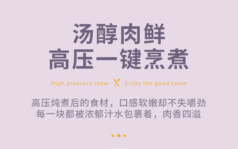 大宇（DAEWOO）电压力锅家用大容量智能高压饭煲多功能电压力锅DYYL-602浅紫色