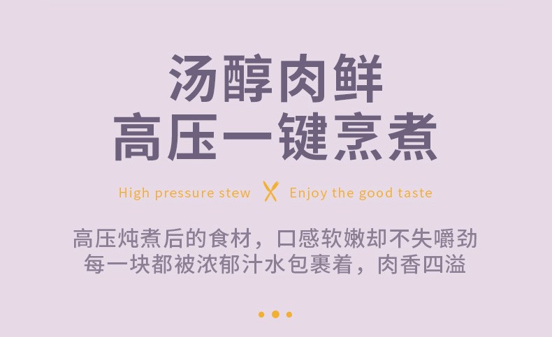 大宇（DAEWOO）电压力锅家用大容量智能高压饭煲多功能电压力锅DYYL-602浅紫色