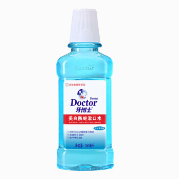 牙博士温和清新去黄含氟防蛀漱口水男女350ml