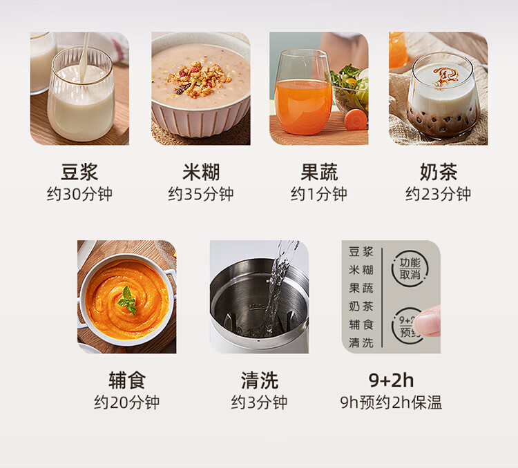 小熊（Bear）豆浆机  DJJ-C05H1 0.6L迷你破壁机  家用小型米糊机 多功能全自动清洗免过滤 1-2人食