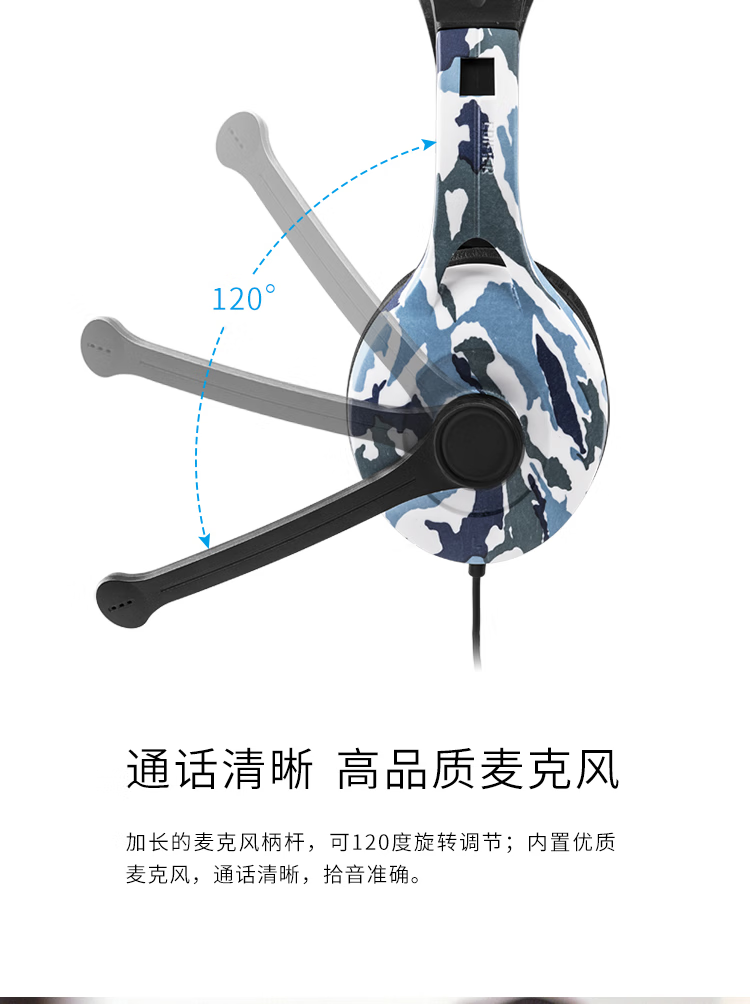 漫步者（EDIFIER）学生网课耳麦 头戴式电脑耳机 在线教育听力对话耳麦 USB K800黑色