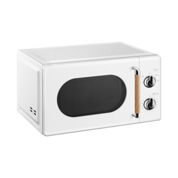 美的（Midea）微波炉20L复古旋钮微波炉 360°转盘式加热 PM2004白色
