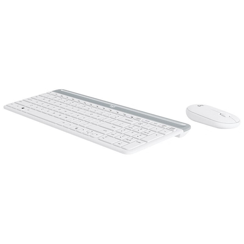 罗技（Logitech）MK470 键鼠套装 无线键鼠套装 超薄 全尺寸 带无线2.4G接收器 白色