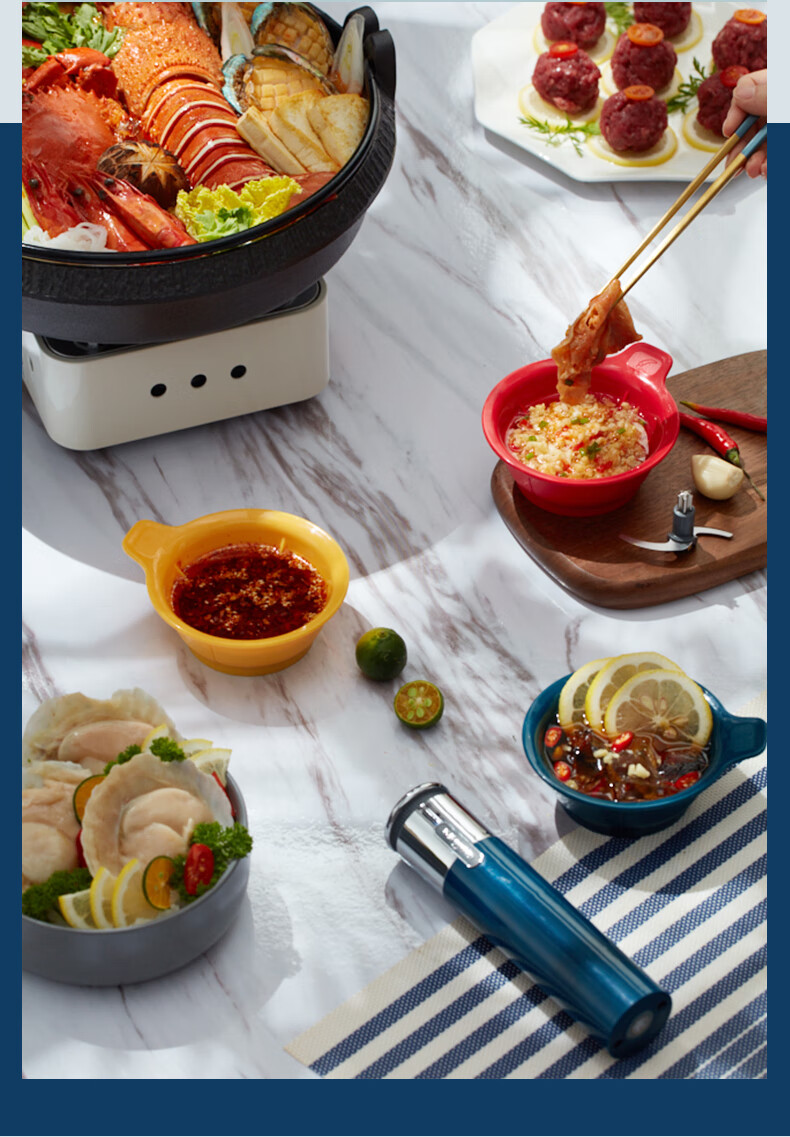 东菱（Donlim）佐料机 DL-6082 绞肉机 家用料理机 婴儿 辅食 小型 料理棒 切菜绞肉捣蒜器 多功能百味佐料机