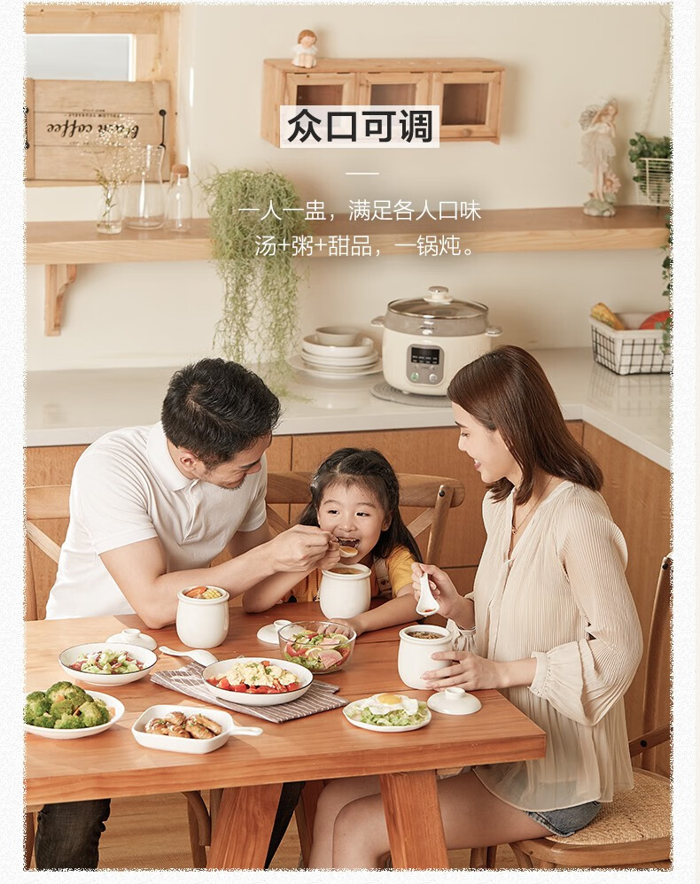 小熊（Bear）电炖锅 DDZ-C25K1电炖盅 隔水炖锅 煲汤锅 婴儿煮粥锅熬粥 可预约定时炖汤锅 燕窝炖盅 2.5L