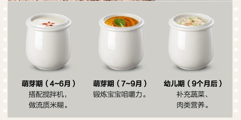 小熊（Bear）电炖锅 DDZ-C25K1电炖盅 隔水炖锅 煲汤锅 婴儿煮粥锅熬粥 可预约定时炖汤锅 燕窝炖盅 2.5L