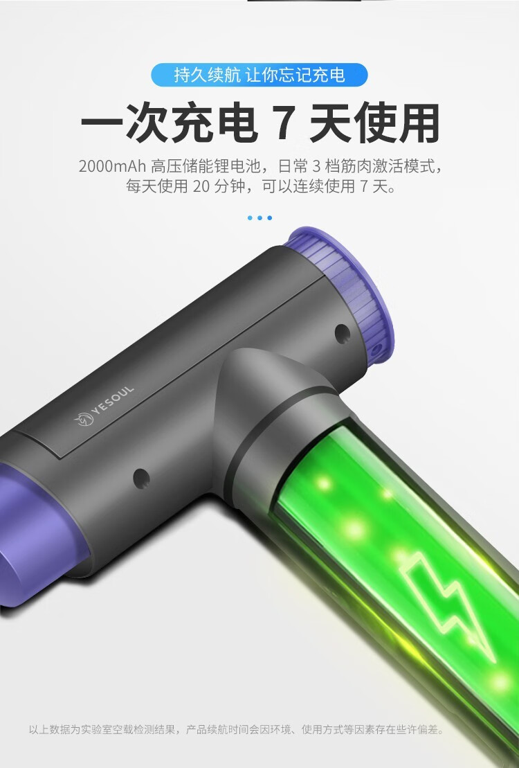 YESOUL野小兽 筋膜枪深层肌肉电动经膜仪按摩枪肌膜枪 MG15 灰