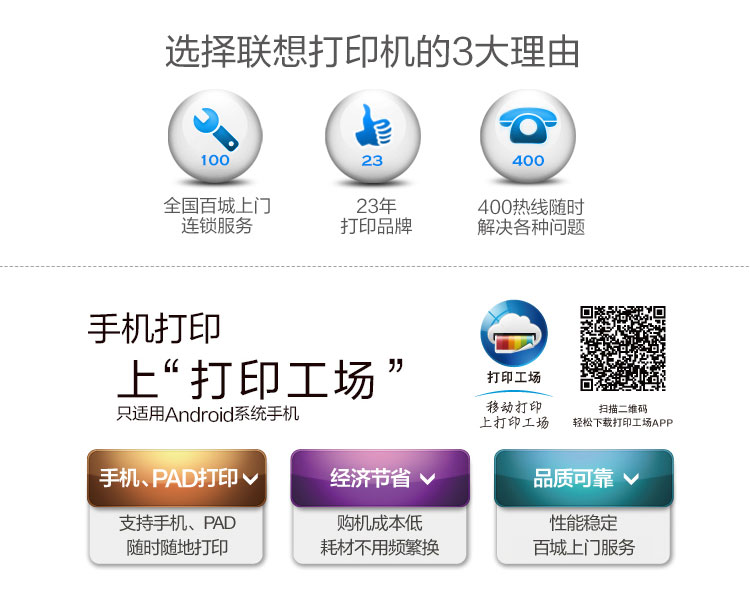 联想（Lenovo）M7256WHF黑白激光无线WiFi打印多功能一体机商用办公家用 (打印 复印 扫描 传真)