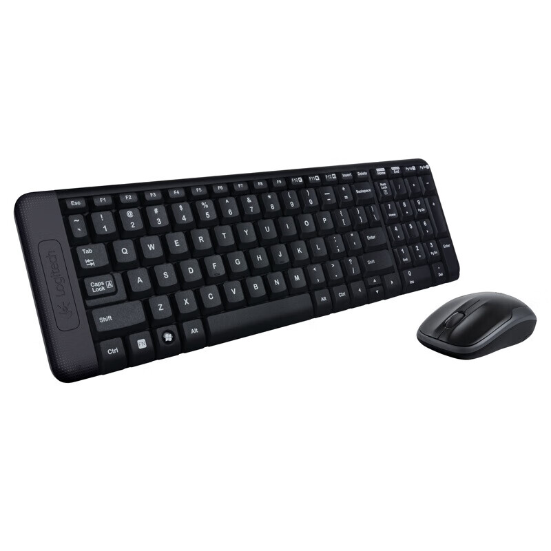 罗技（Logitech）MK220 键鼠套装 无线键鼠套装 办公键鼠套装 带无线2.4G接收器 黑色