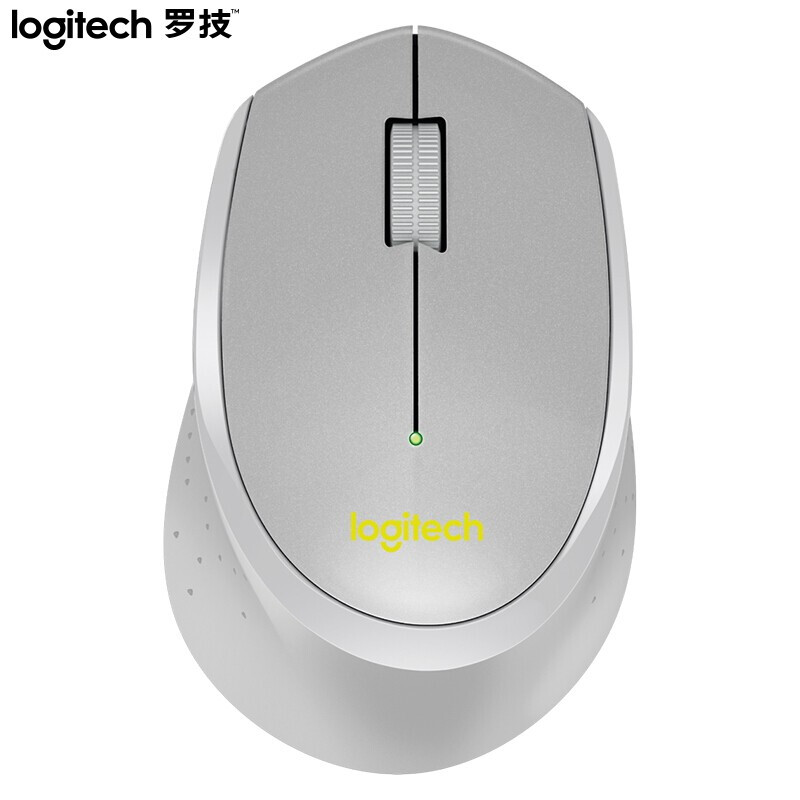 罗技（Logitech）M330鼠标 无线鼠标 办公鼠标 右手鼠标 带无线微型接收器 灰色