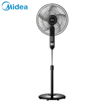 美的（Midea）落地扇 电风扇 家用立式升降摇头 FS40-15F1黑色5叶机械定时落地扇