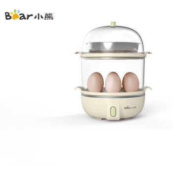 小熊（Bear）煮蛋器 ZDQ-B14Q1  迷你机蒸蛋器 自动断电 一键式 双层无不锈钢碗