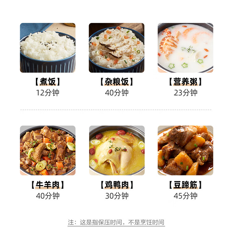 小熊（Bear）电压力锅  YLB-A50M1高压锅微电脑智能预约保温电饭煲煮饭炖肉煲汤多功能 大容量电压锅5L