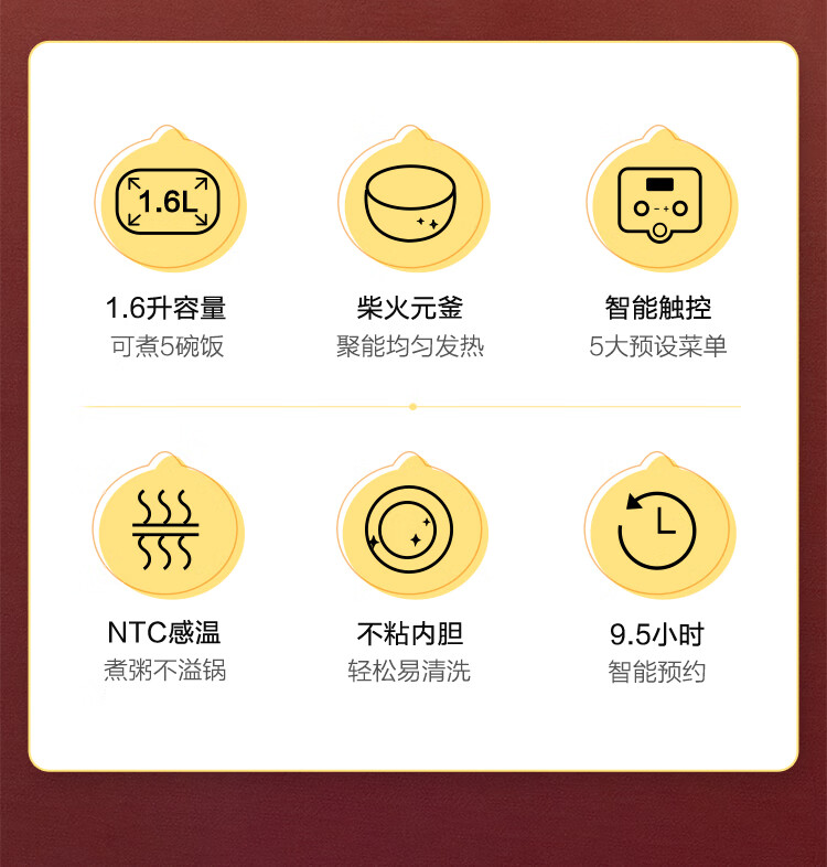 小熊（Bear）电饭煲  浅绿 DFB-B16B1 迷你小电饭煲 全自动1.6升宿舍1-3人 多功能智能预约 煮饭锅