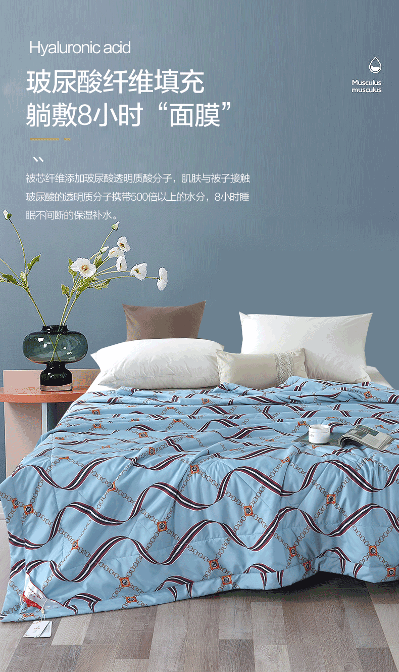 恒源祥家纺 美丽生活玻尿酸养颜润肤夏被 深色1DG2021MLSH
