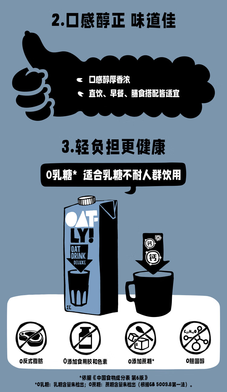 OATLY 燕麦奶谷物早餐奶植物蛋白膳食纤维饮料 原味醇香燕麦奶1L
