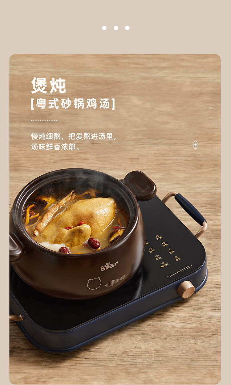 小熊（Bear）电磁炉  DTL-A22G2  电陶炉煮茶大功率低辐射内外    双环家用2200W电磁灶电火锅炉
