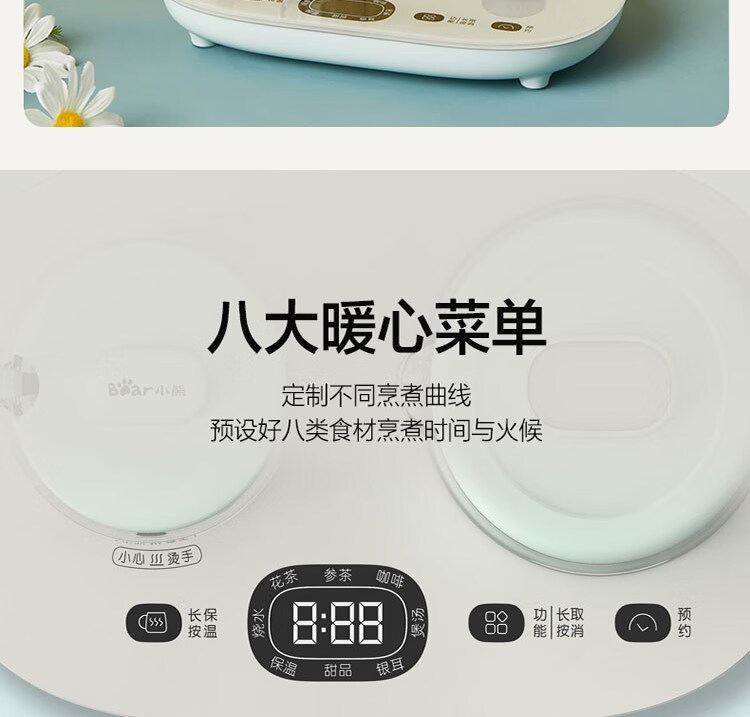 小熊（Bear）养生壶  YSH-C06N1 花茶壶   煮茶器 电热水壶 全自动家用办公用玻璃烧水壶