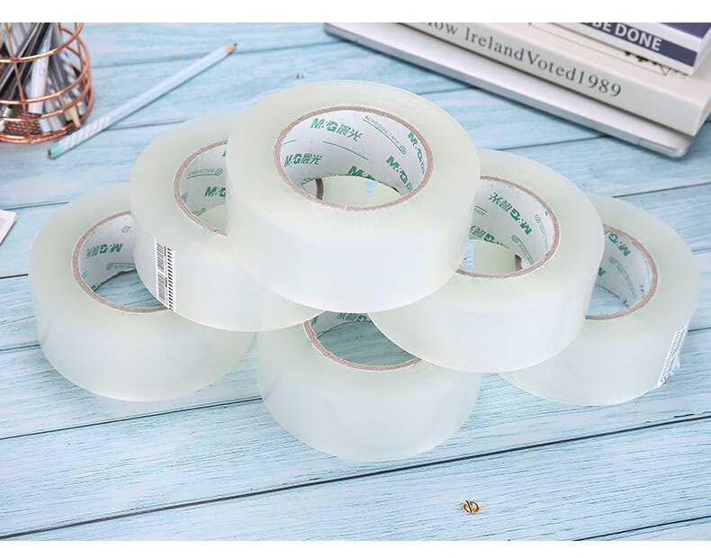 晨光(M&G) 普惠普透封箱胶带 透明封箱胶带 打包胶带 宽胶布 48mm*200y 6卷/筒  AJD95786