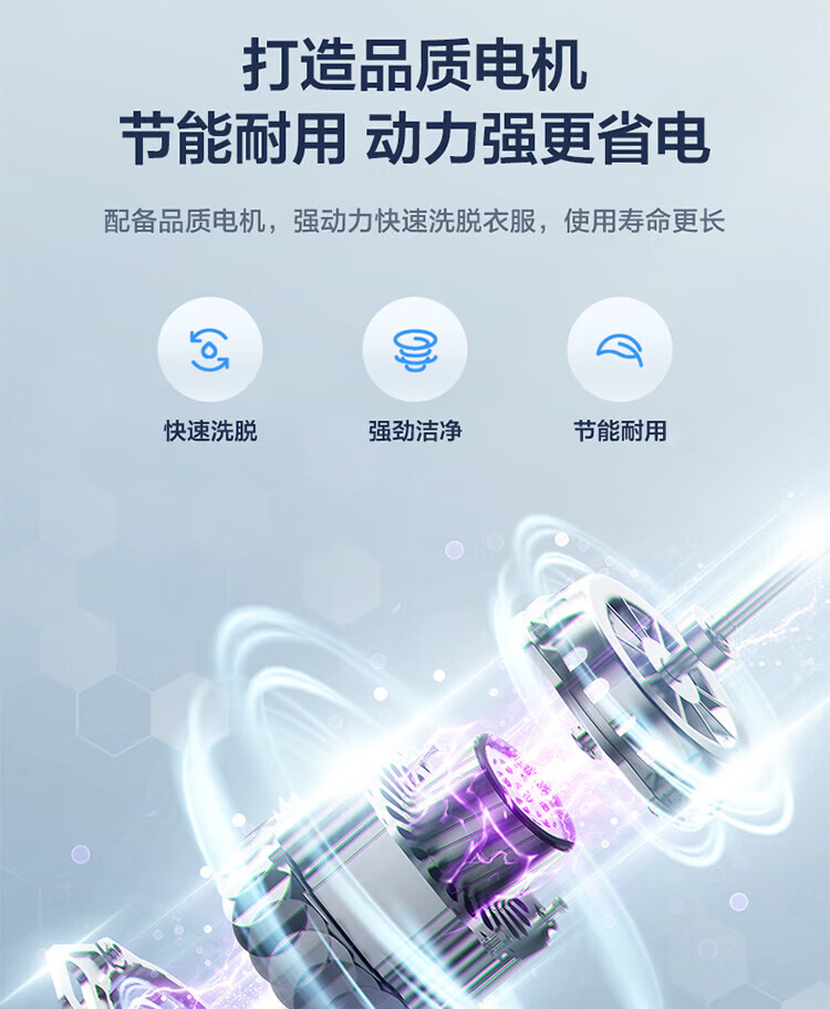 美的（Midea）波轮洗衣机全自动 10公斤免清洗 快净双水流 智能家电 快净系列 MB100V51WQCH
