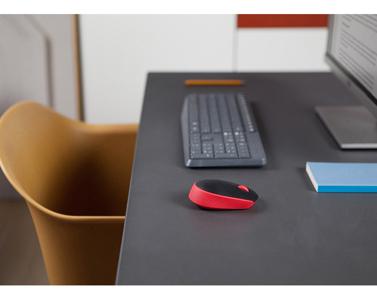 罗技（Logitech）M171(M170) 无线办公鼠标 家用商务对称鼠标 带无线2.4G接收器 黑色