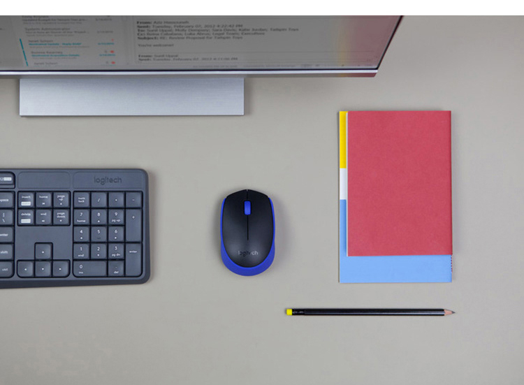 罗技（Logitech）M171(M170) 无线办公鼠标 家用商务对称鼠标 带无线2.4G接收器 黑色